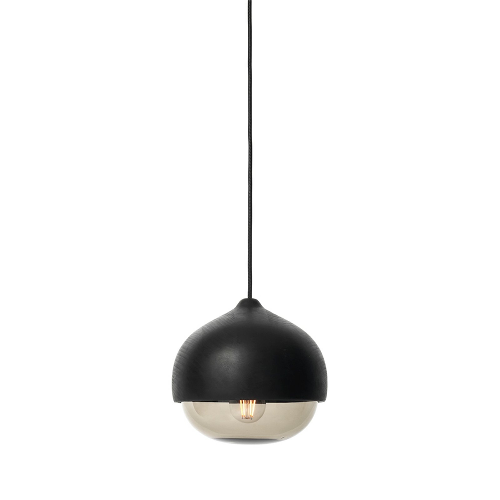 Terho Závěsná Lampa Medium Black/Smoked Transparent - Mater