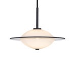 ORBIT hanging light, black/opal, Ø 24 cm, glass - Halo Design