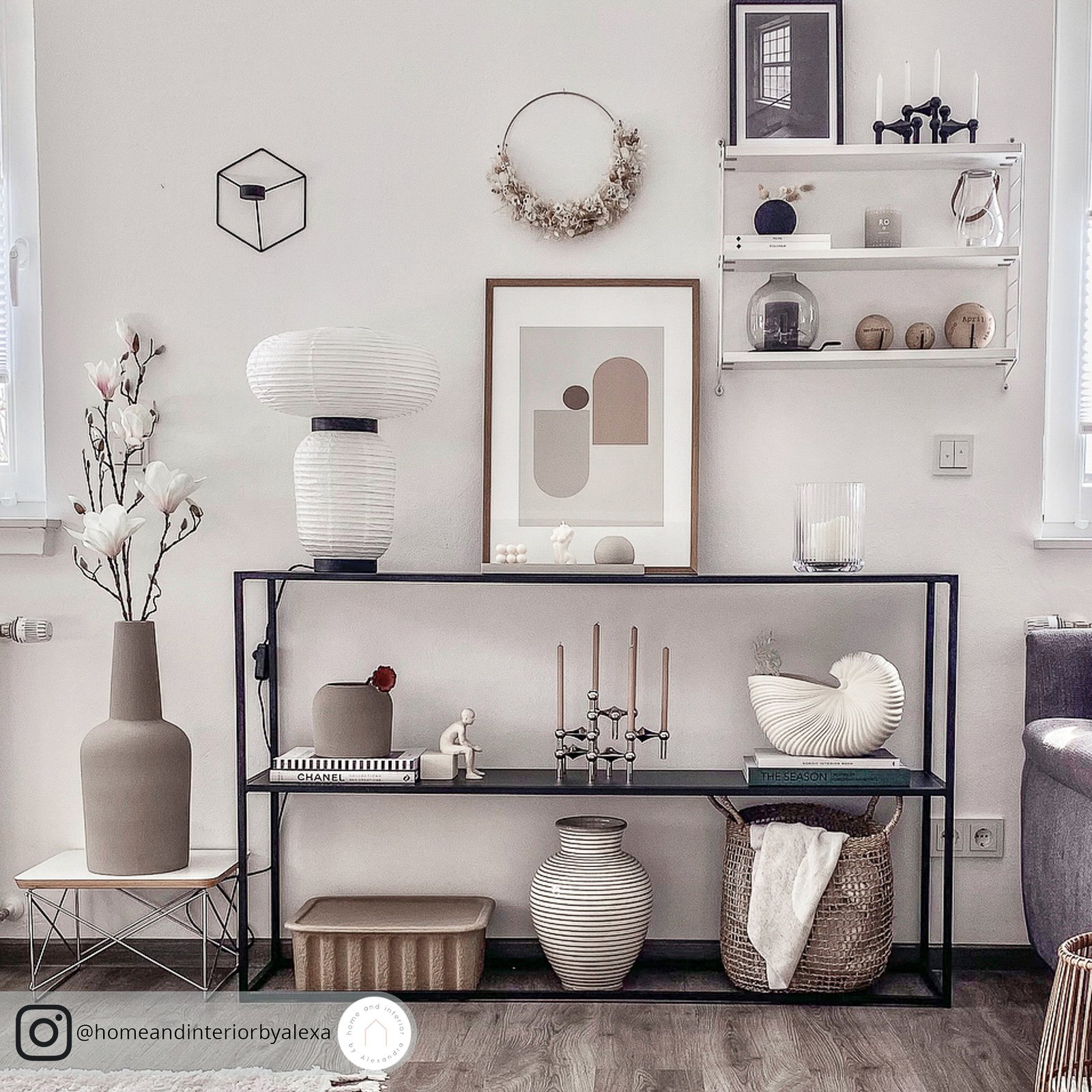 Formakami JH18 Lampe de Table Ivory White/Black Stained Oak - &Tradition