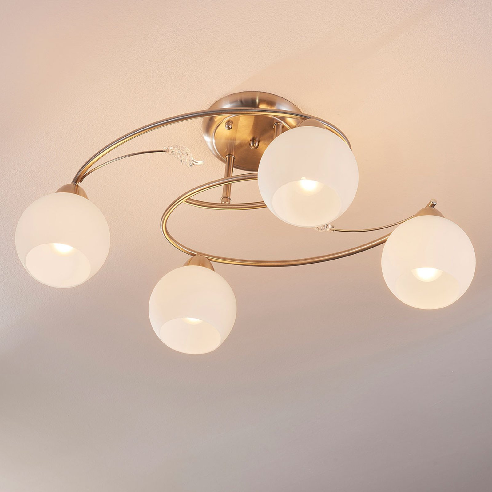 Svean 4 Stropní Lampa White/Nickel - Lindby