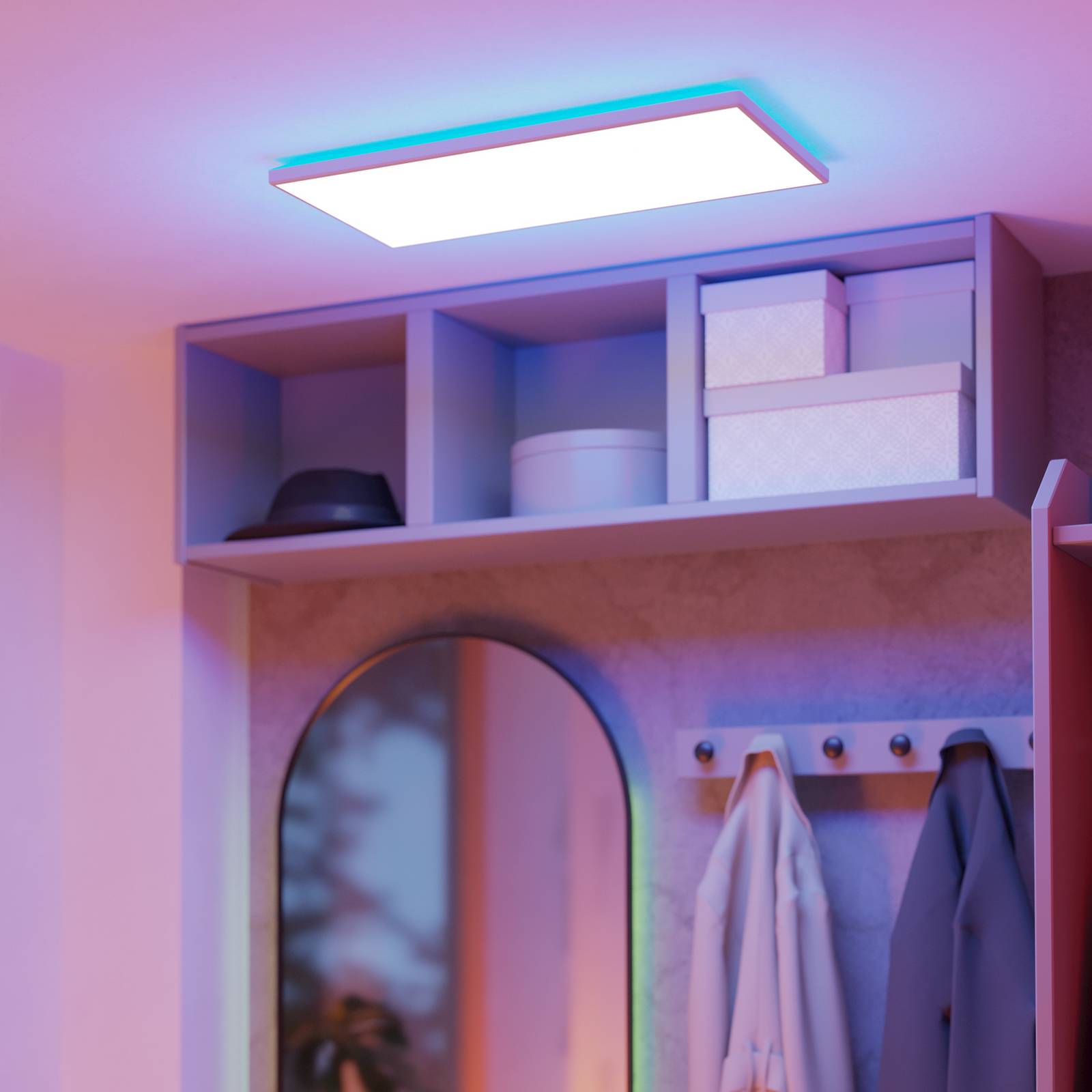 EGLO connect LED-Panel Rovito-Z weiß 57 x 30 cm Kunststoff günstig online kaufen