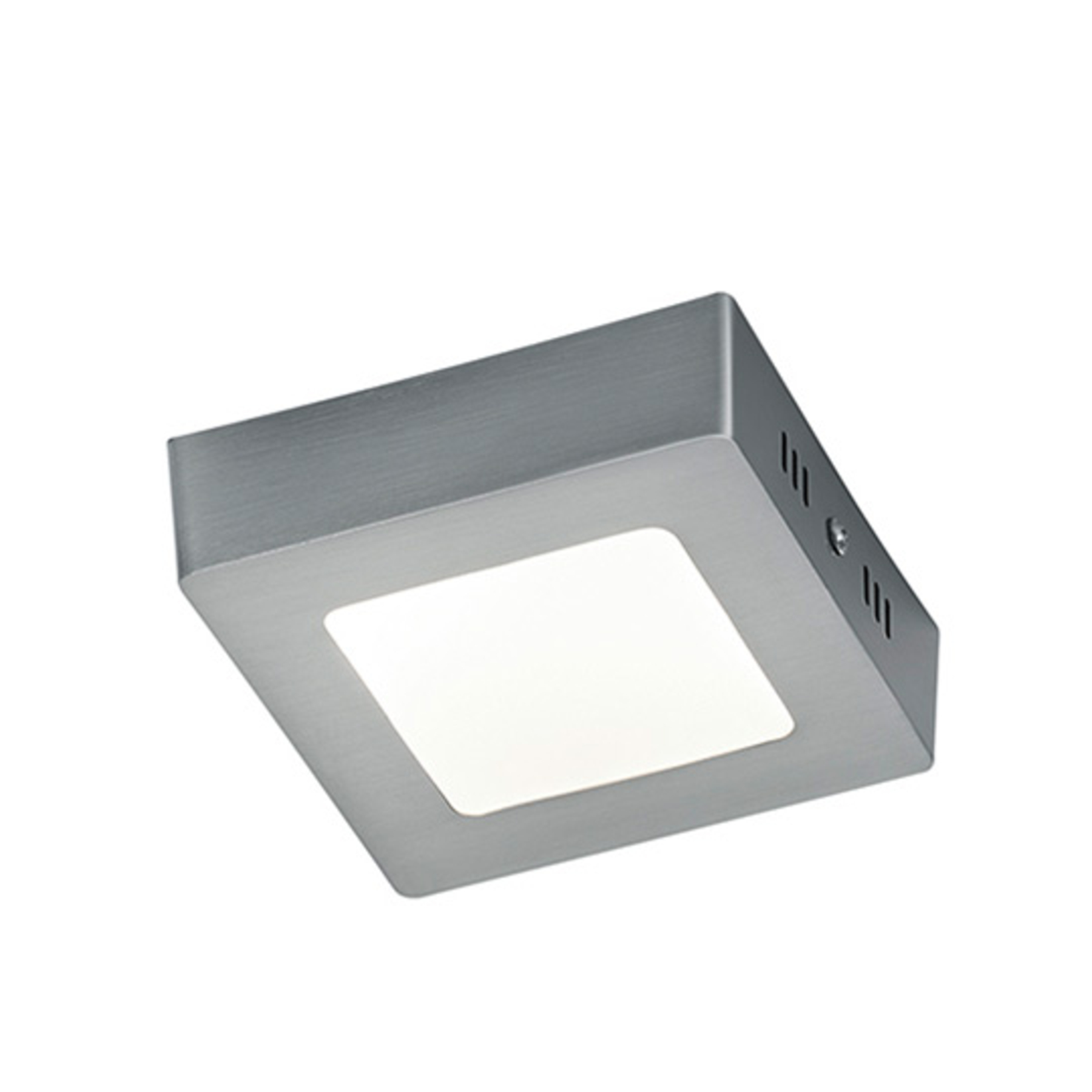 Trio Lighting Nickel-coloured Zeus LED ceiling light, for Hallway, Metal, acrylic, 5.5 W, energy efficiency: A++, L: 12 cm, W: 12 cm, H: 3.5 cm