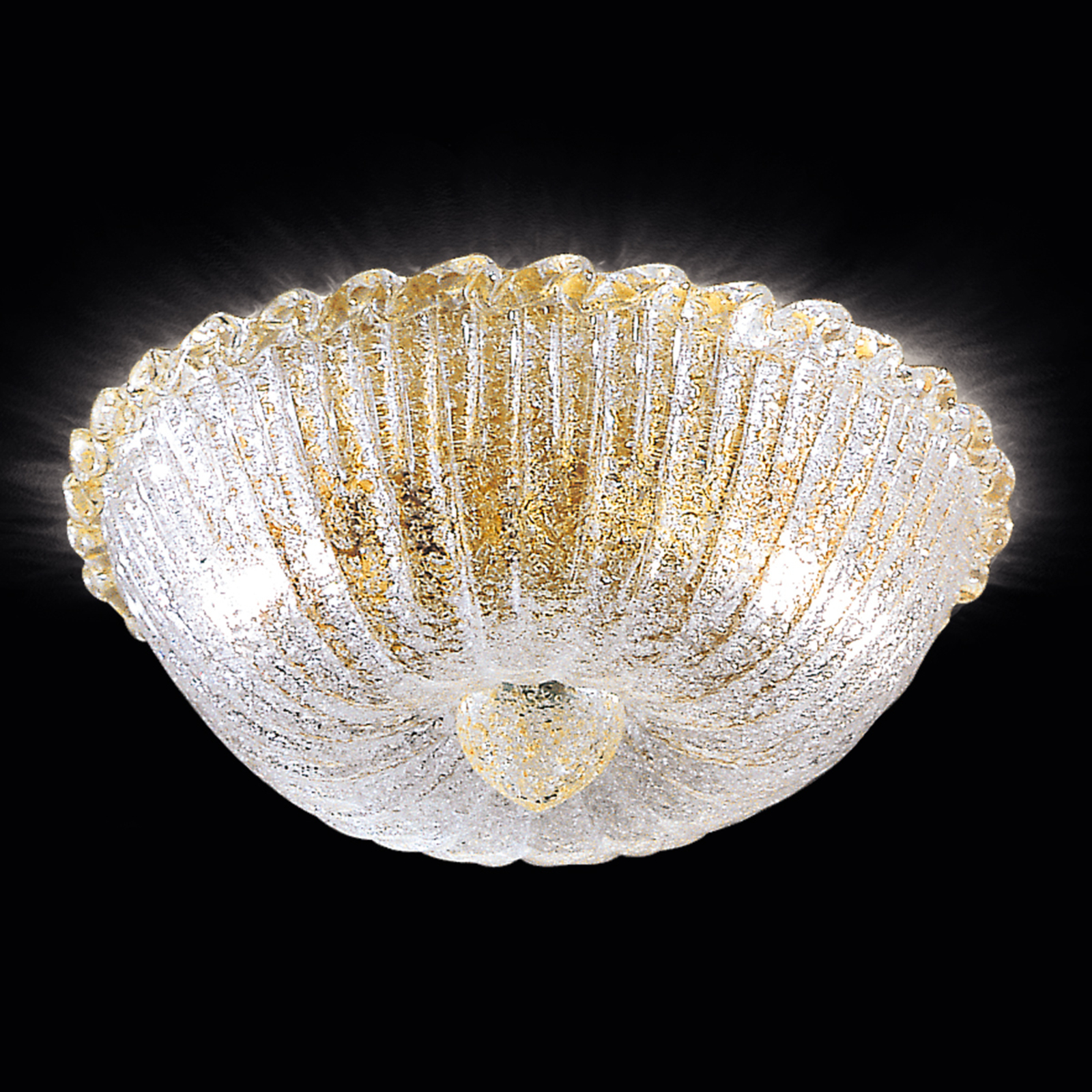 Plafondlamp Budino goud helder 30 cm