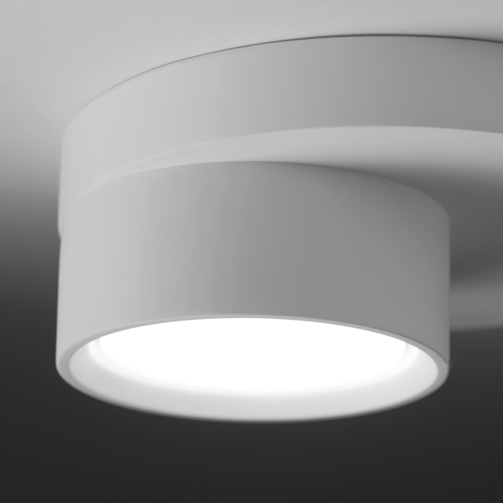 Demetra ceiling lamp, Ø 16 cm, white, plaster, GX53