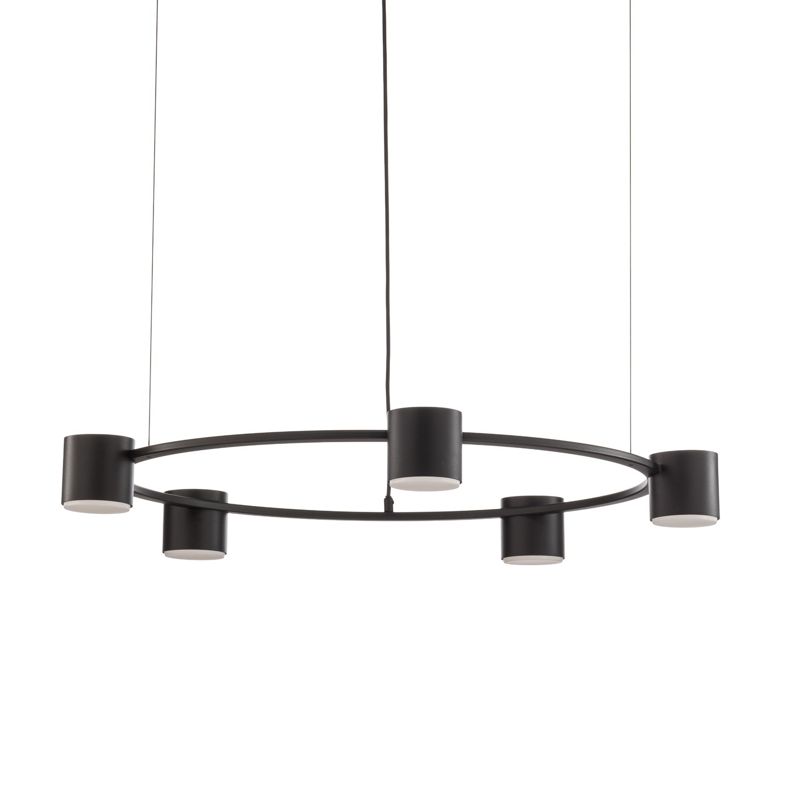 Pakabinamas šviestuvas „Kodo“, 5 lempų, juodas, plienas, GX53