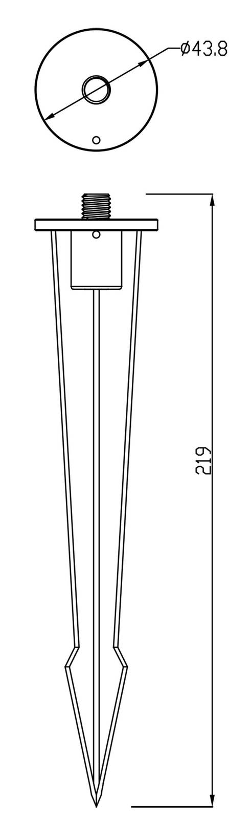 Deko-Light Piquet pour spot d’extérieur Colt 15/30 W