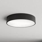 Deckenlampe Cleo 400, schwarz, Sensor, IP54, Ø 40 cm, Metall