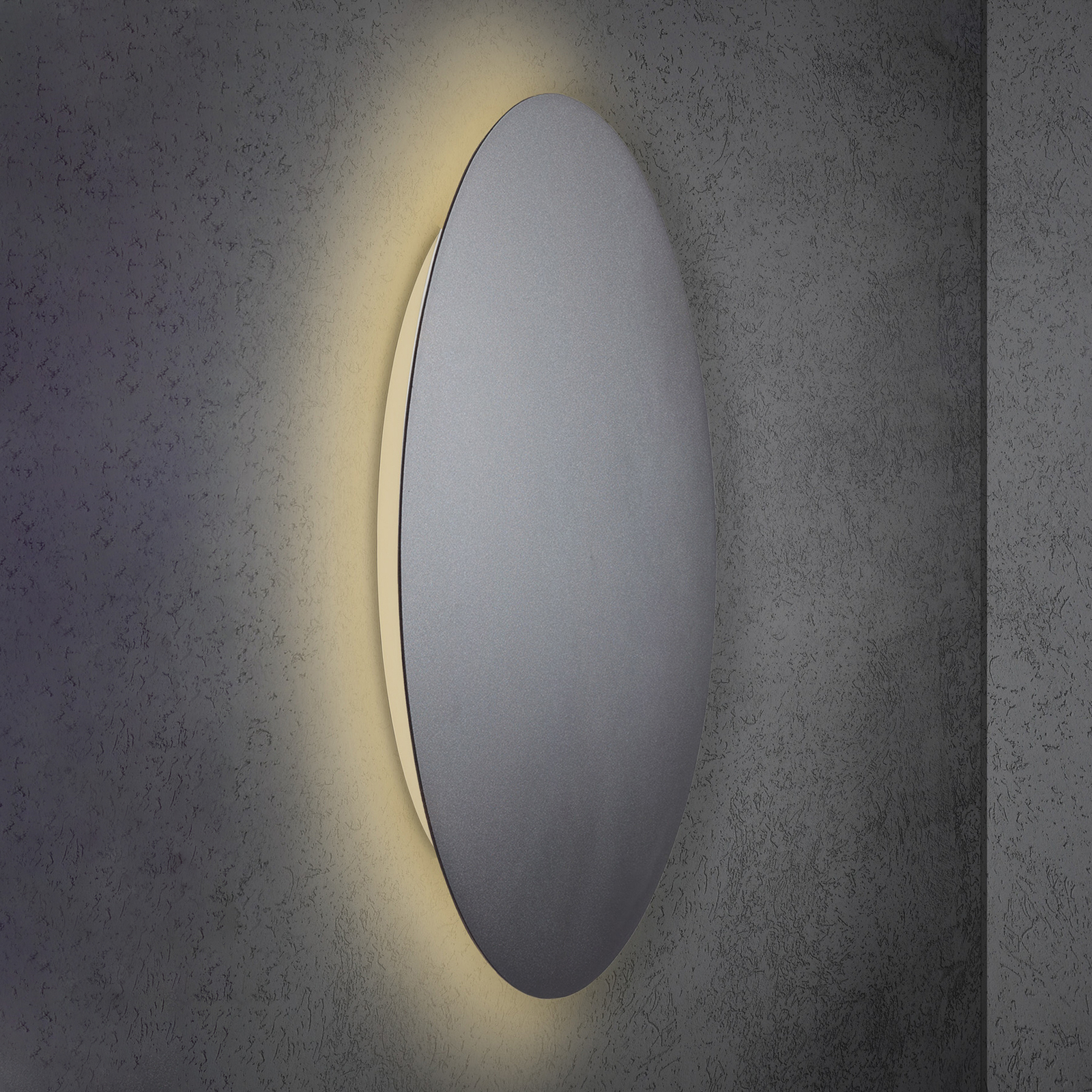 Escale Blade LED wall light, anthracite, Ø 95 cm