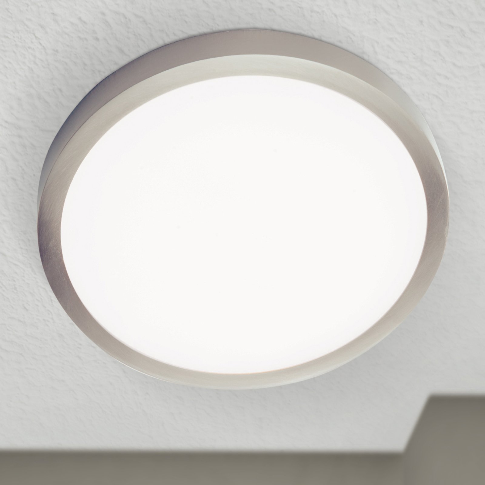 LED stropna svetilka Vika, okrogla, titanov mat, Ø 23cm