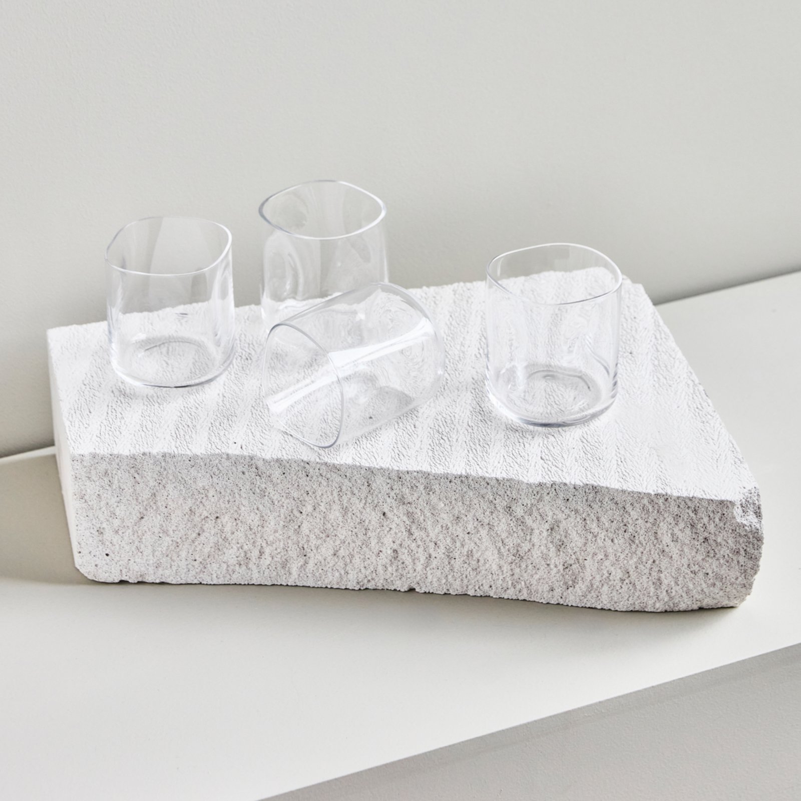 HDSand drinking glass, 300 ml, clear glass, set of 4 - House Doctor