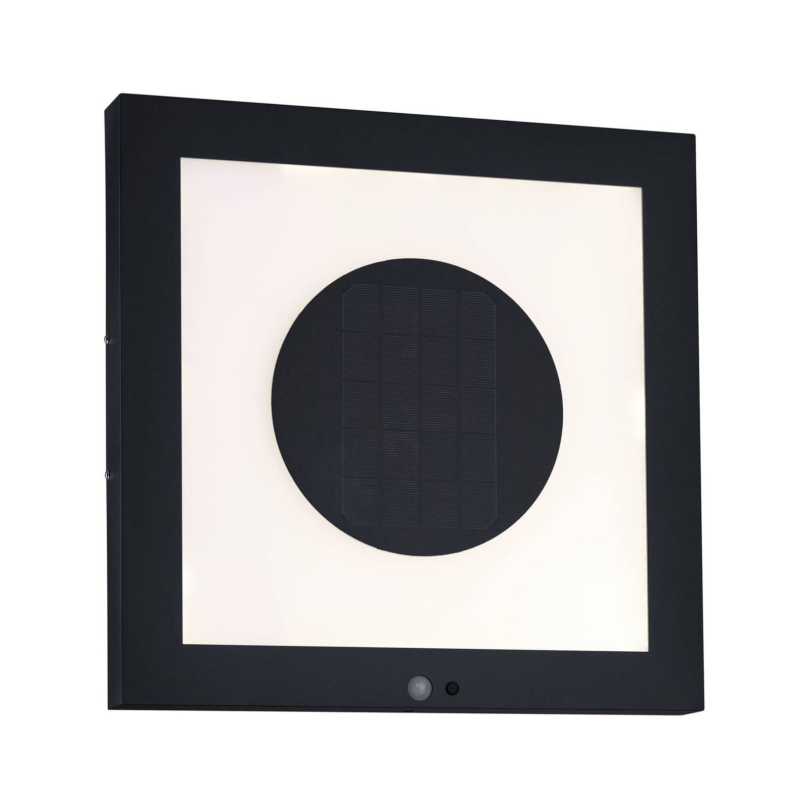 Paulmann -LED-aurinkopaneeli Taija 40 x 40 cm - moderni aurinkokennovalaisin tunnistimella - solarvalaisin - seinävalaisin aurinkokennolla antrasiitti, valkoinen