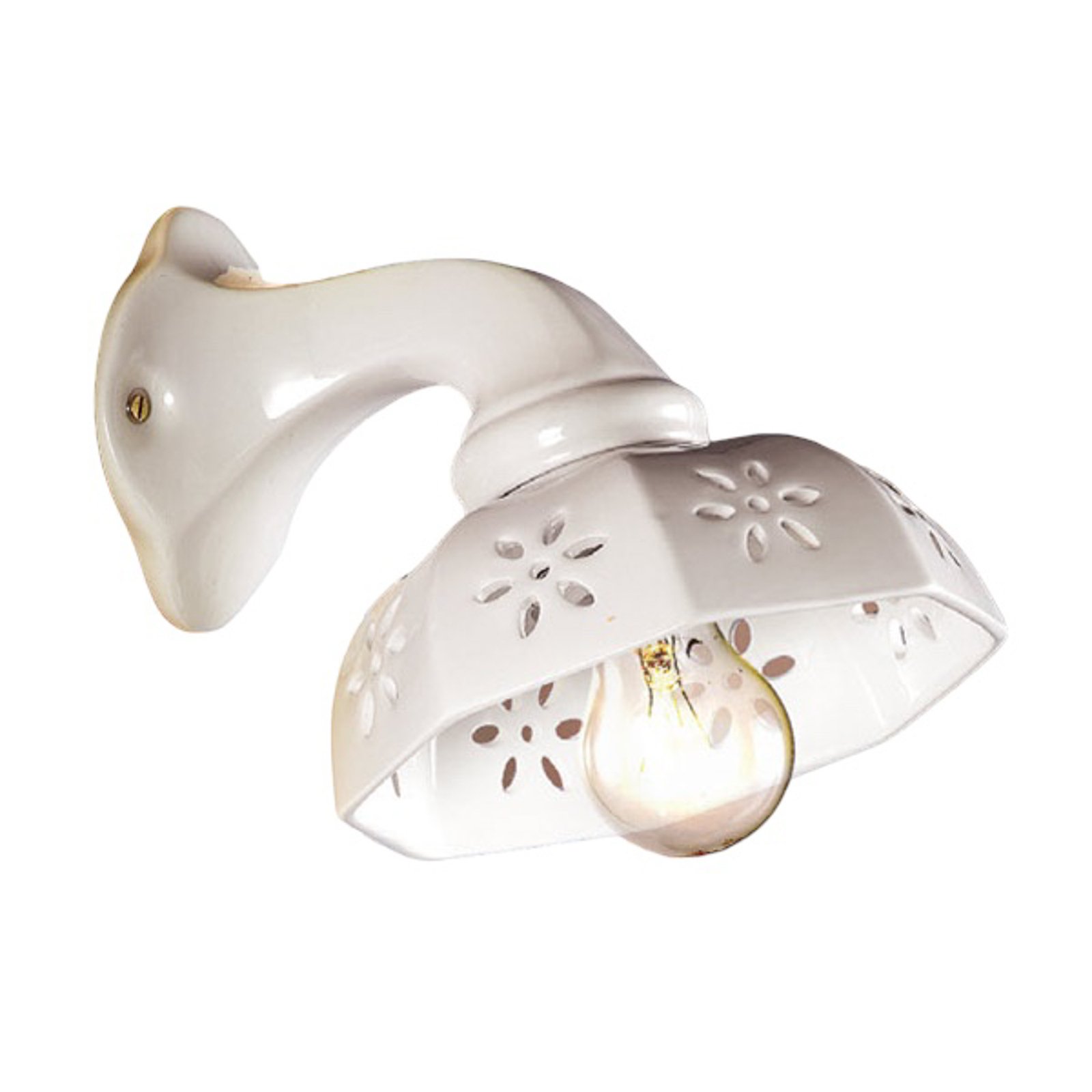 Witte keramieken wandlamp SCODELLINA