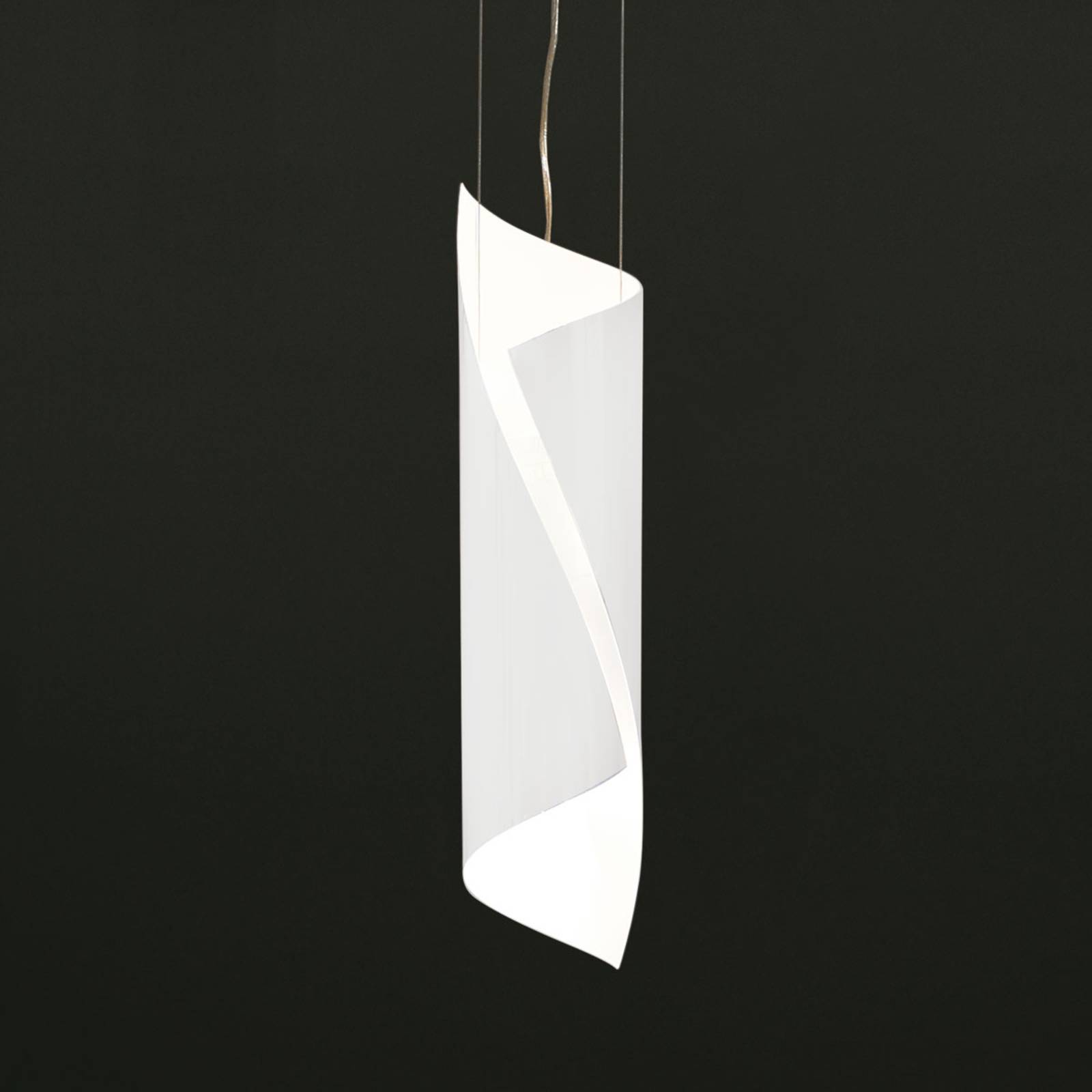 Knikerboker Hué - small twisted LED hanging light, for Living / Dining Room, steel, 1.5 W, energy efficiency: A+, H: 16 cm