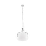 Christo hengelampe, Ø 42 cm, krom/hvit, glass – Lucande