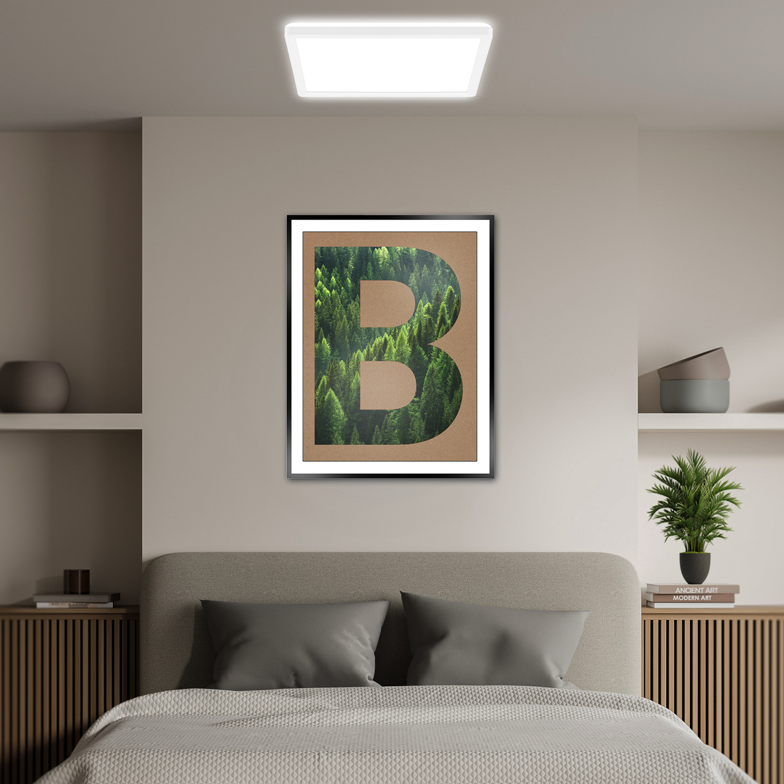 Briloner Plafonieră LED Tava A 29x29 cm plastic alb - Camera de zi / sufragerie - modern