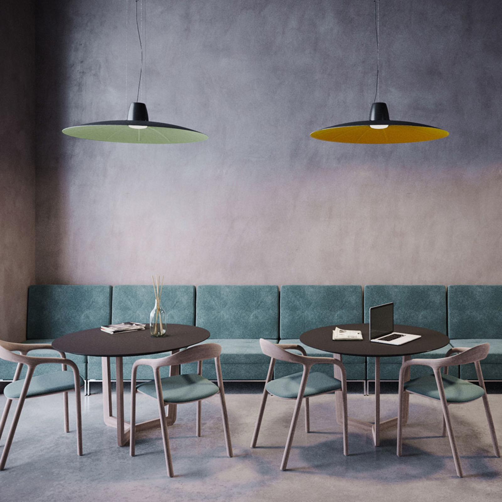 Martinelli Luce Lent suspension LED insonorisante