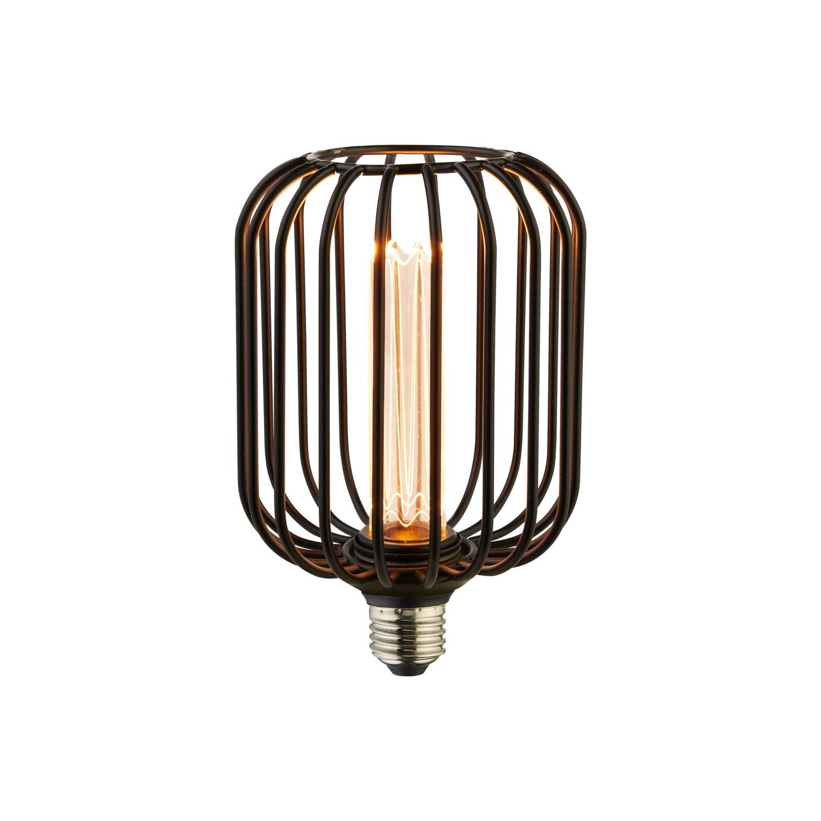 LED-Leuchtmittel Drum, schwarz, E27, 3,5 W, 1.800 K, dimmbar