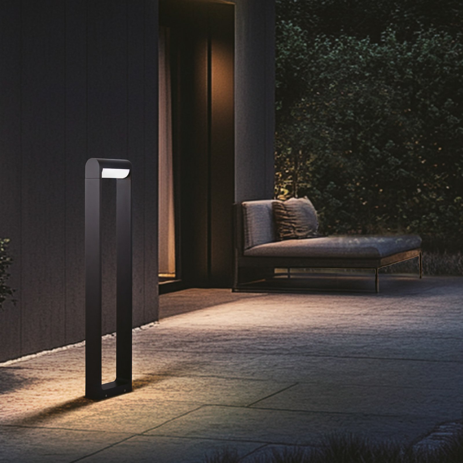 CMD 9051 LED projektoriaus lempa, aukštis 80 cm, antracito spalvos, IP65,
