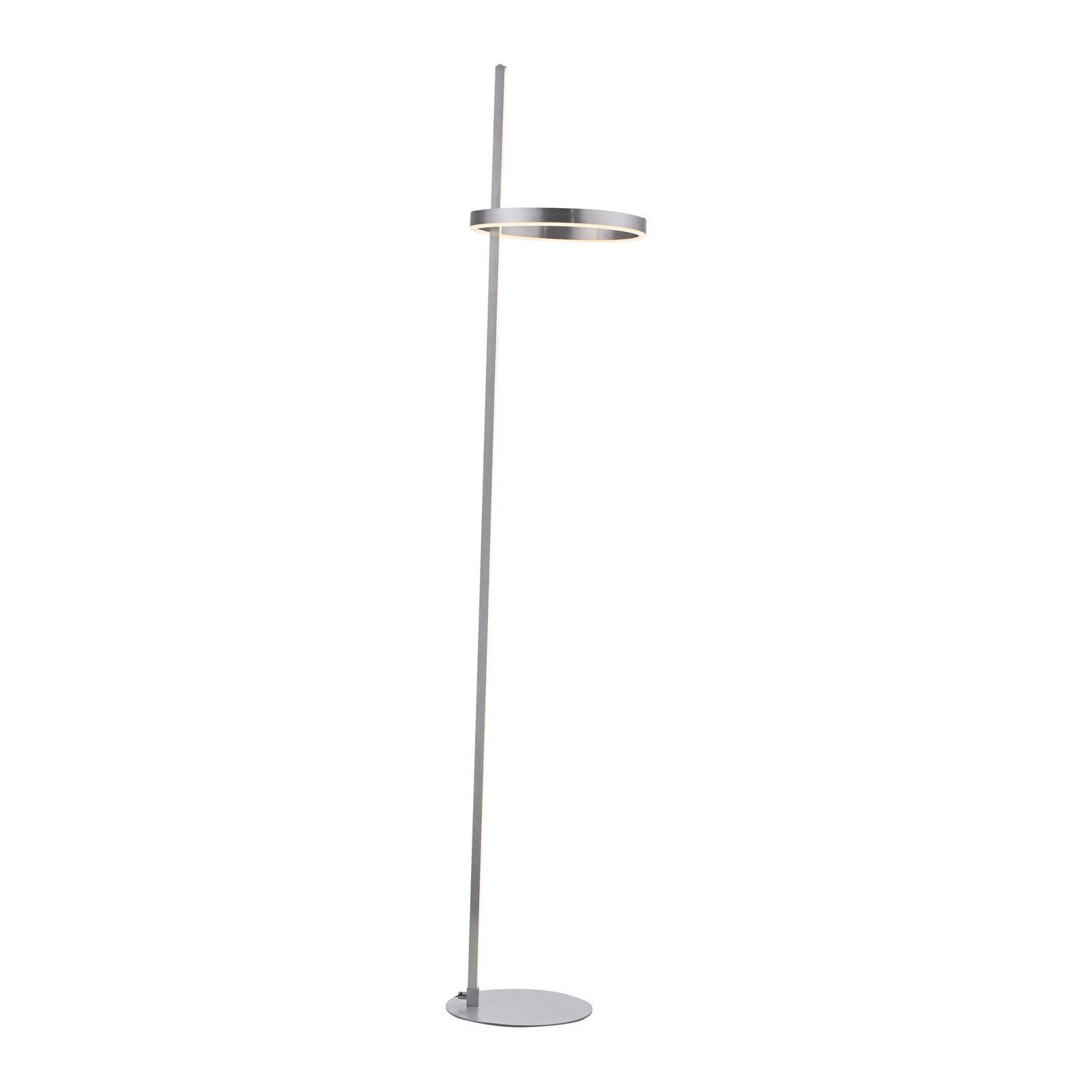 JUST LIGHT. LED vloerlamp Ritus zilver ijzer dimmer 3.000 K
