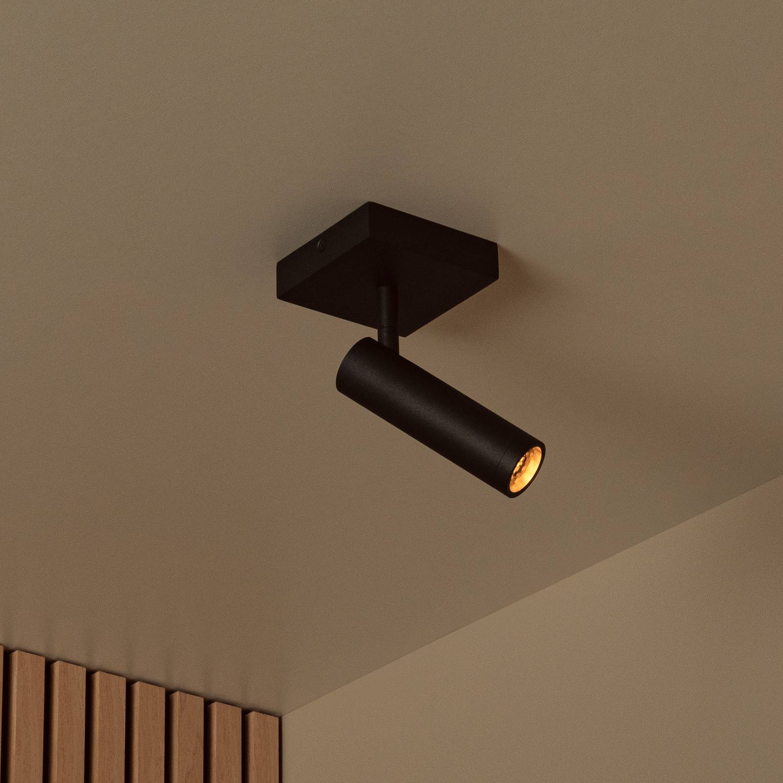 Deckenstrahler Grado, Länge 10 cm, schwarz, Metall günstig online kaufen