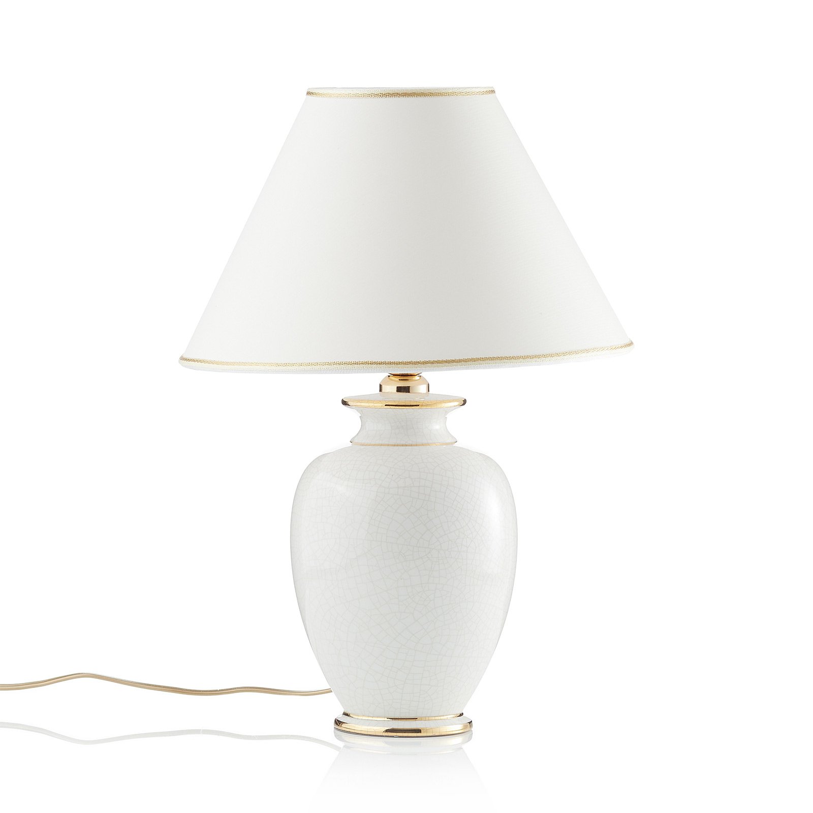 KOLARZ Giardino Craclee table lamp, cream 30 cm
