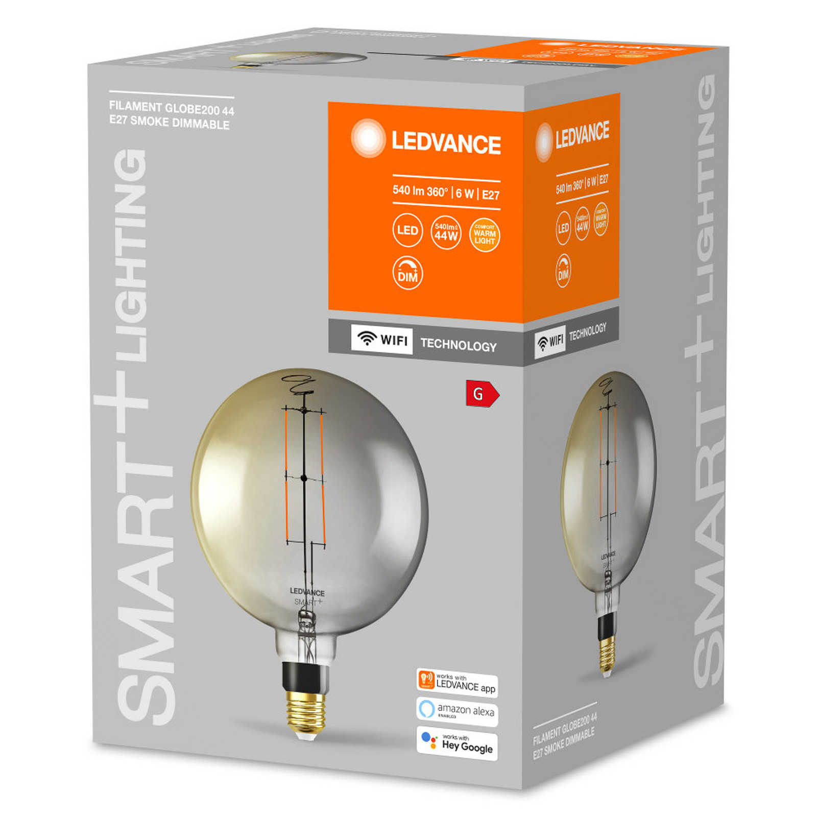 LEDVANCE SMART+ WiFi žarulja sa žarnom niti 42 E27 6W 825 - Staklo