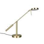 LED stolna lampa Monza, boje mesinga, visina 52 cm, metal