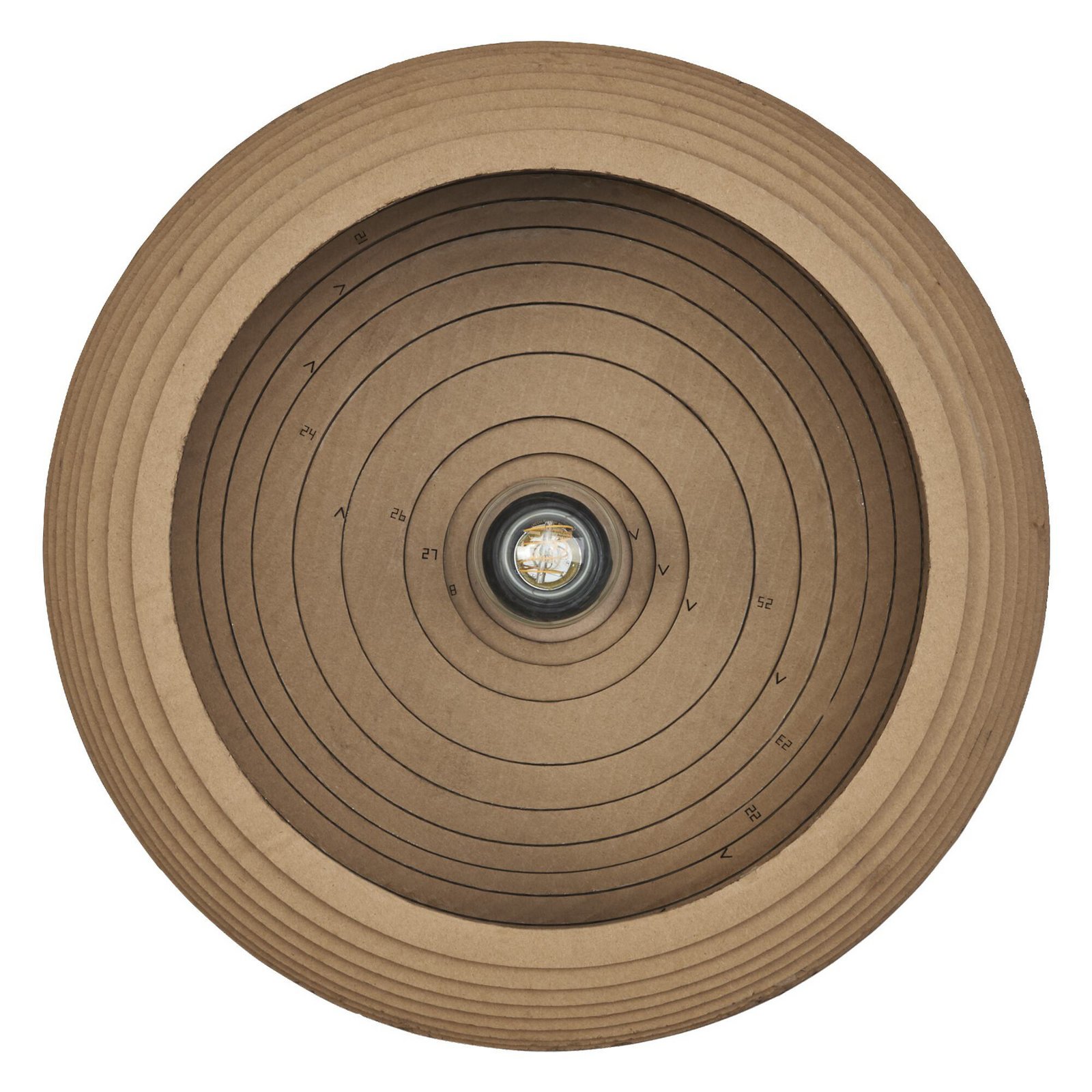 Lampa sufitowa OSRAM DROP, brązowa, Ø 40 cm, tektura falista, E27