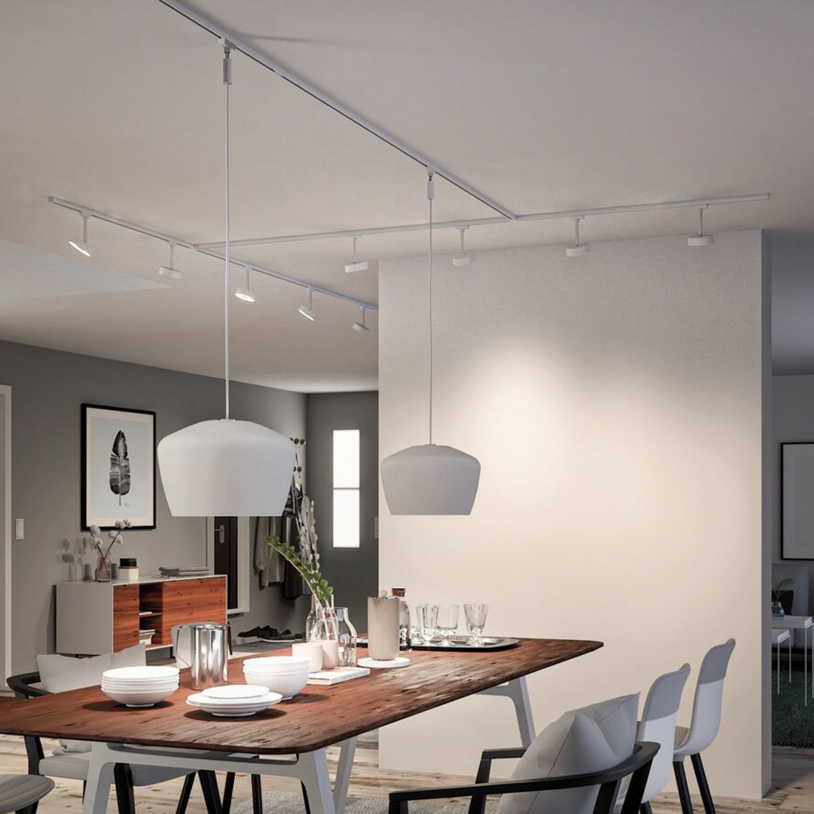 Paulmann URail eindkap, signaalwit, set van 2, kunststof