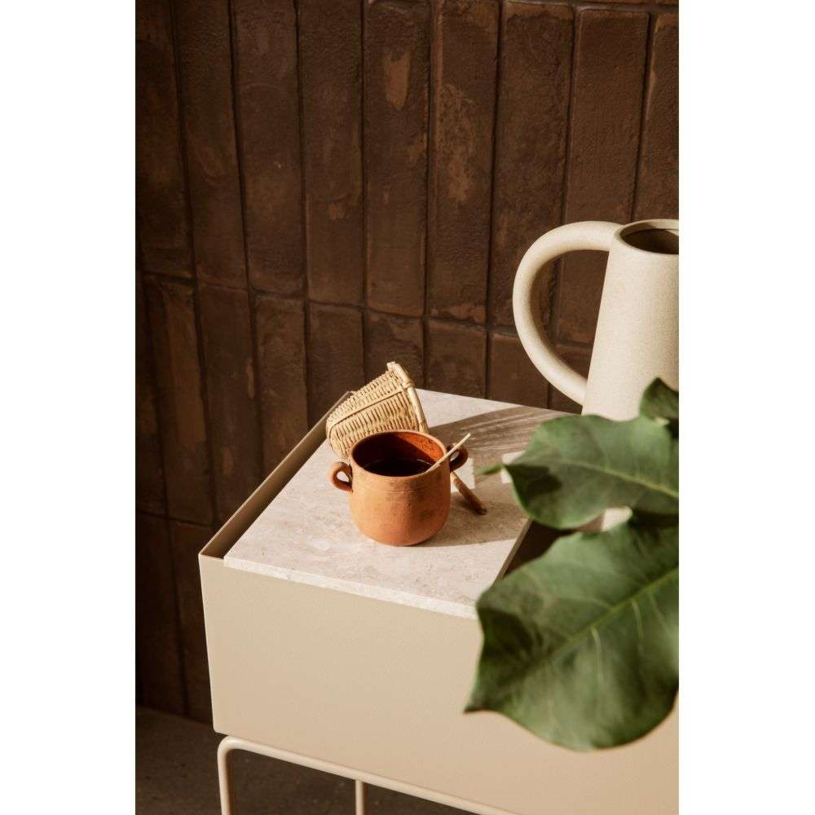 Tray for Plant Box Marble Beige - ferm LIVING