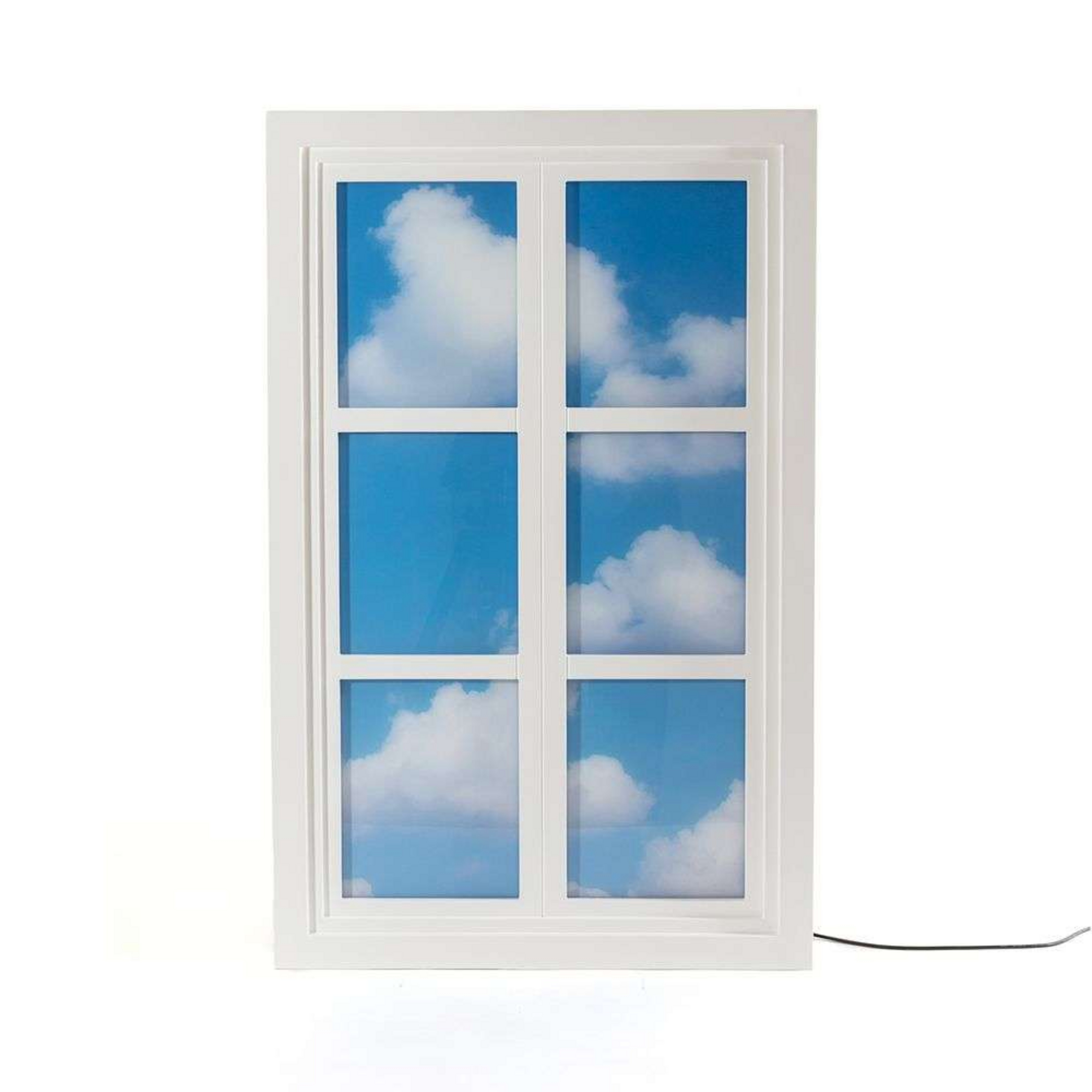 Window 3 Applique da Parete/Piantana White/Light Blue- Seletti