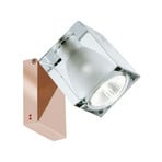 Fabbian Cubetto wandlamp GU10 koper/helder