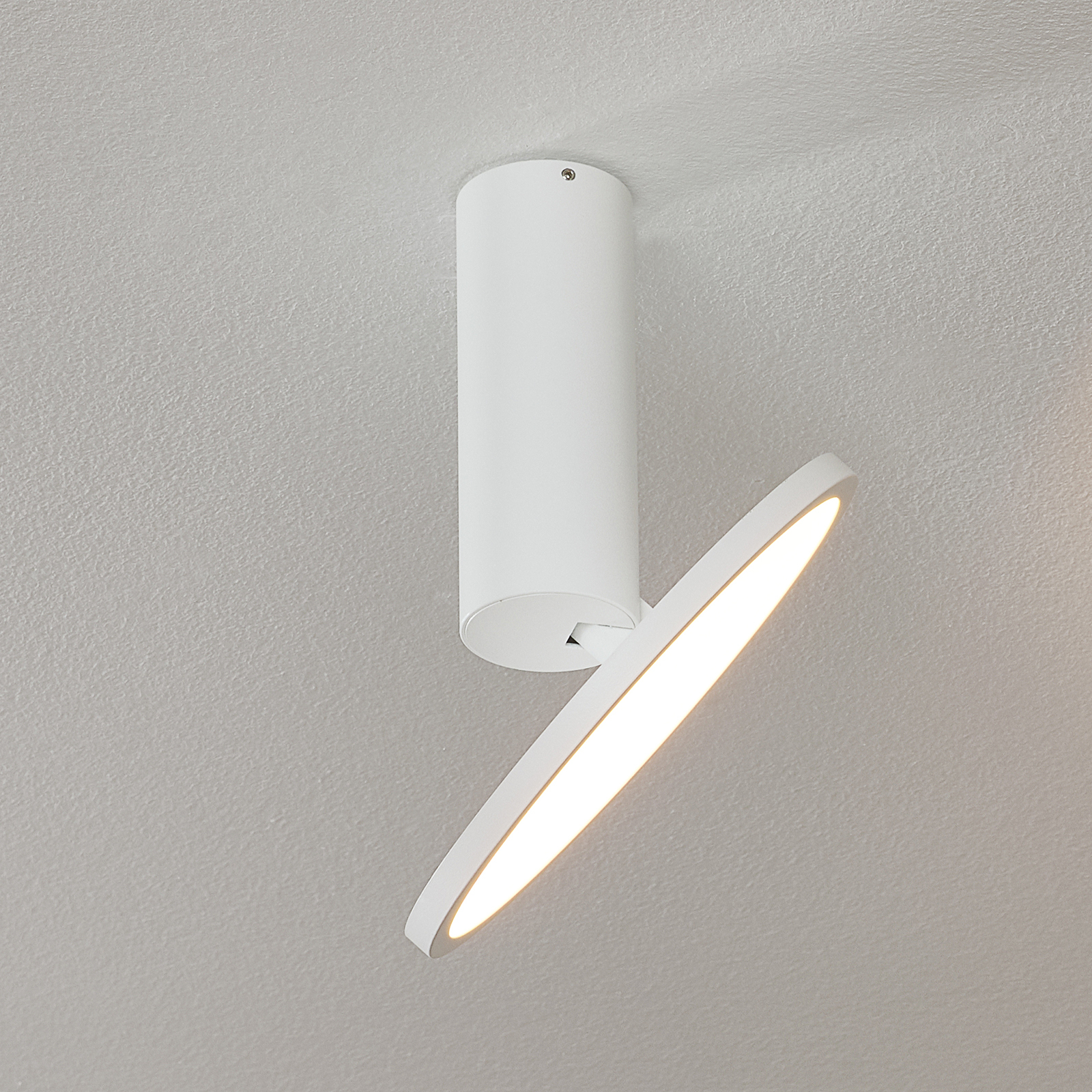 Morgan LED ceiling light, movable, white