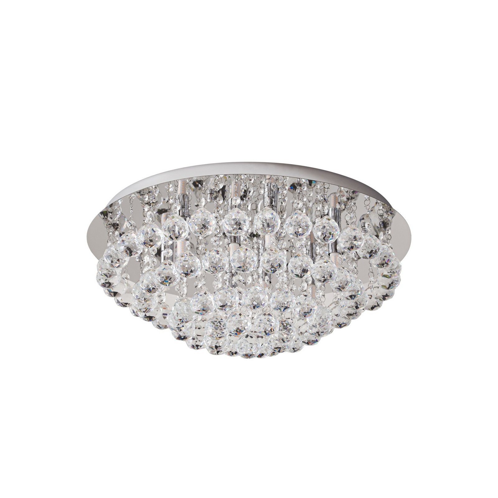 Lindby kattovalaisin Antonino, 8-valo, kromi, kristalli, 55cm