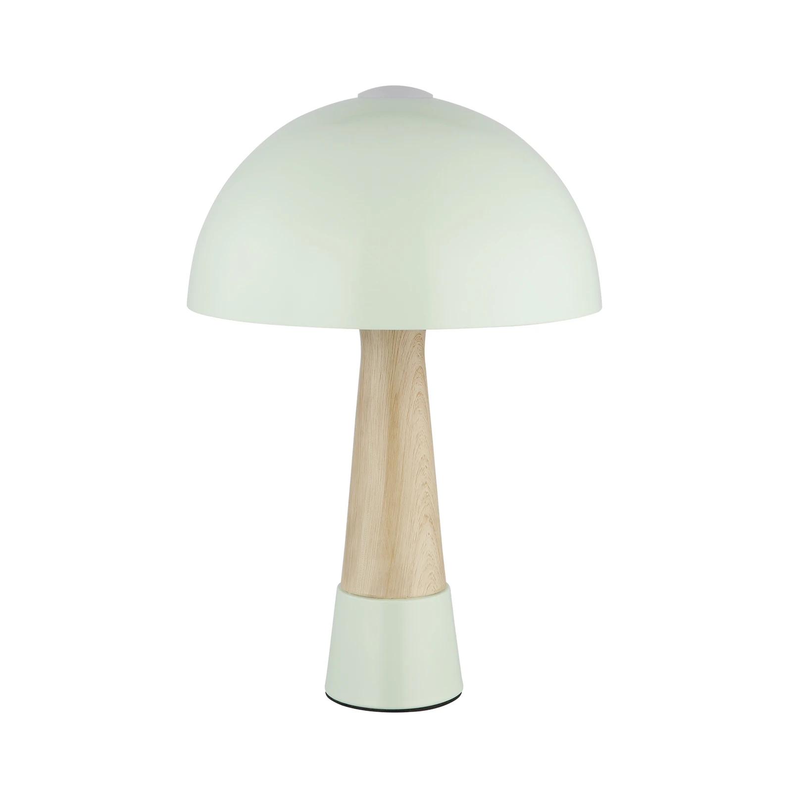 Stolová lampa Paulin, zelená/vzhľad dreva, kov, 37 cm, E27