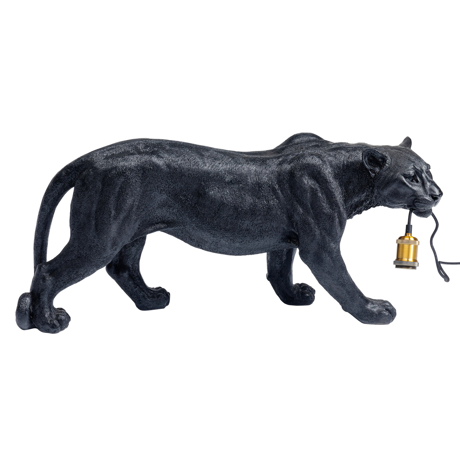 KAREN Animal Bagheera lámpara de mesa pantera negra