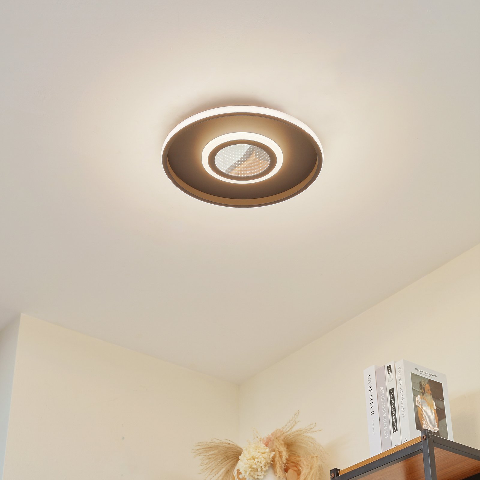 Selian LED Plafonnier Noir/Blanc - Lindby