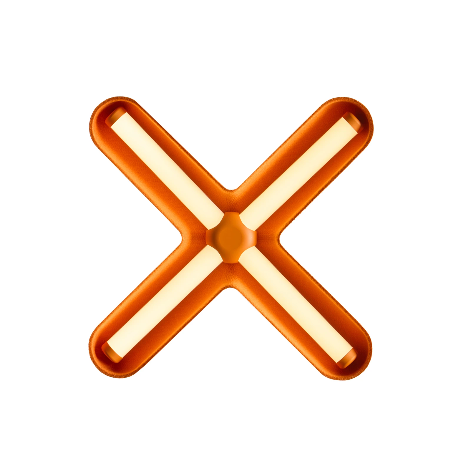 LOOM DESIGN LED wandlamp Fuzz, oranje/zwart, 50 cm