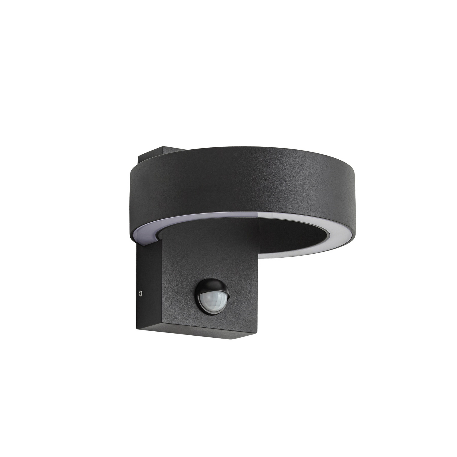 Applique d'extérieur LED Lucande Nirella, noire, CCT, avec capteur
