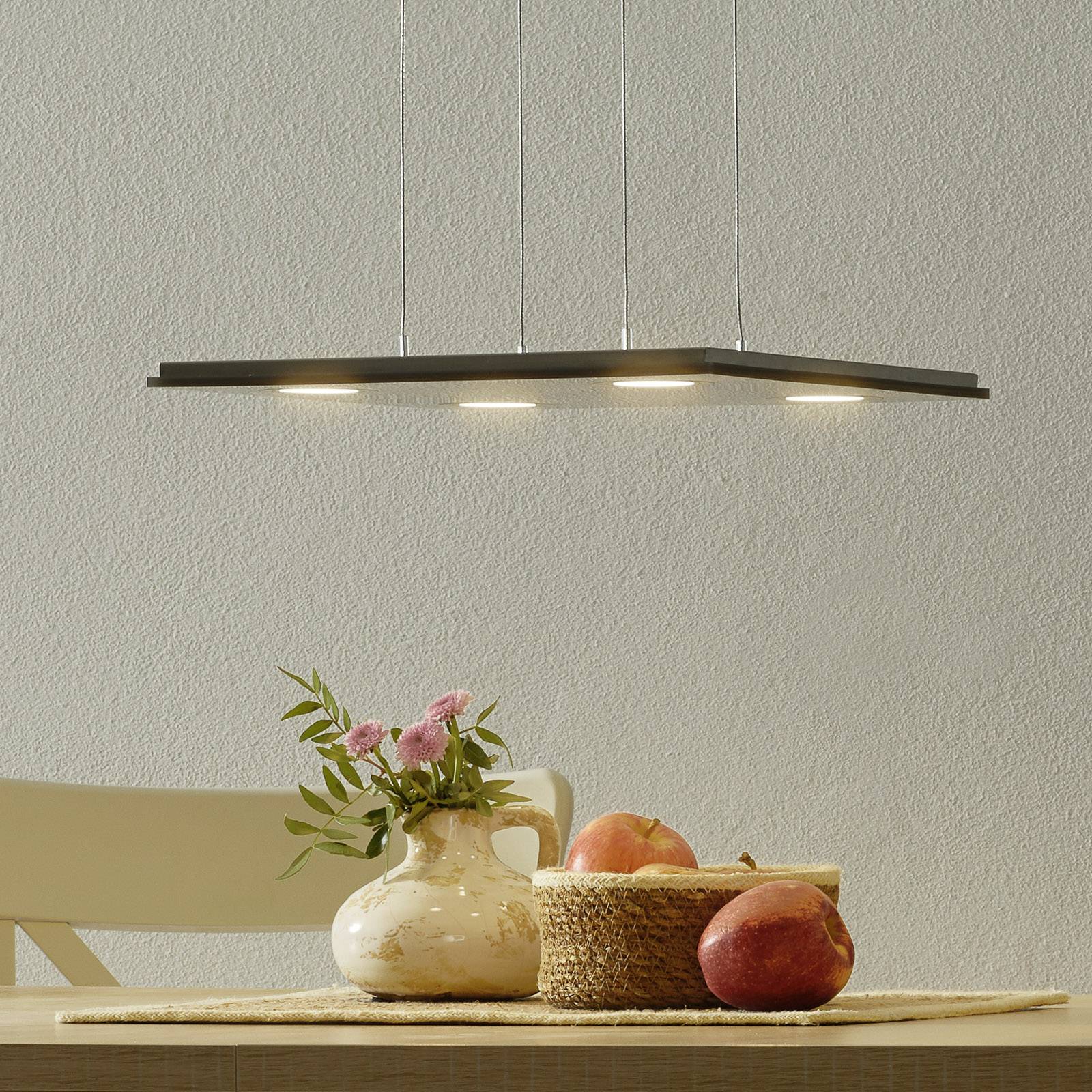 Kwadratowa lampa wisząca LED Pano, metal
