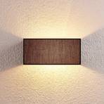 Adea fabric wall lamp, 30 cm, angular, black