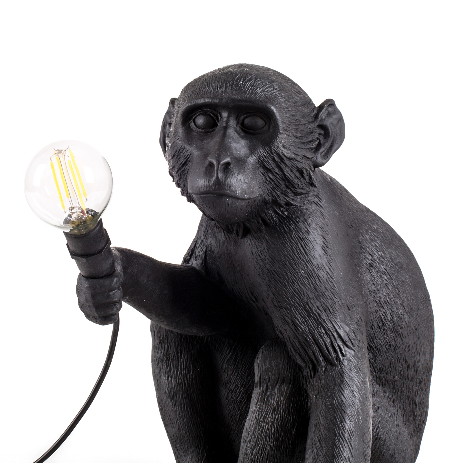 Monkey Sitting Außen Tischleuchte Schwarz - Seletti