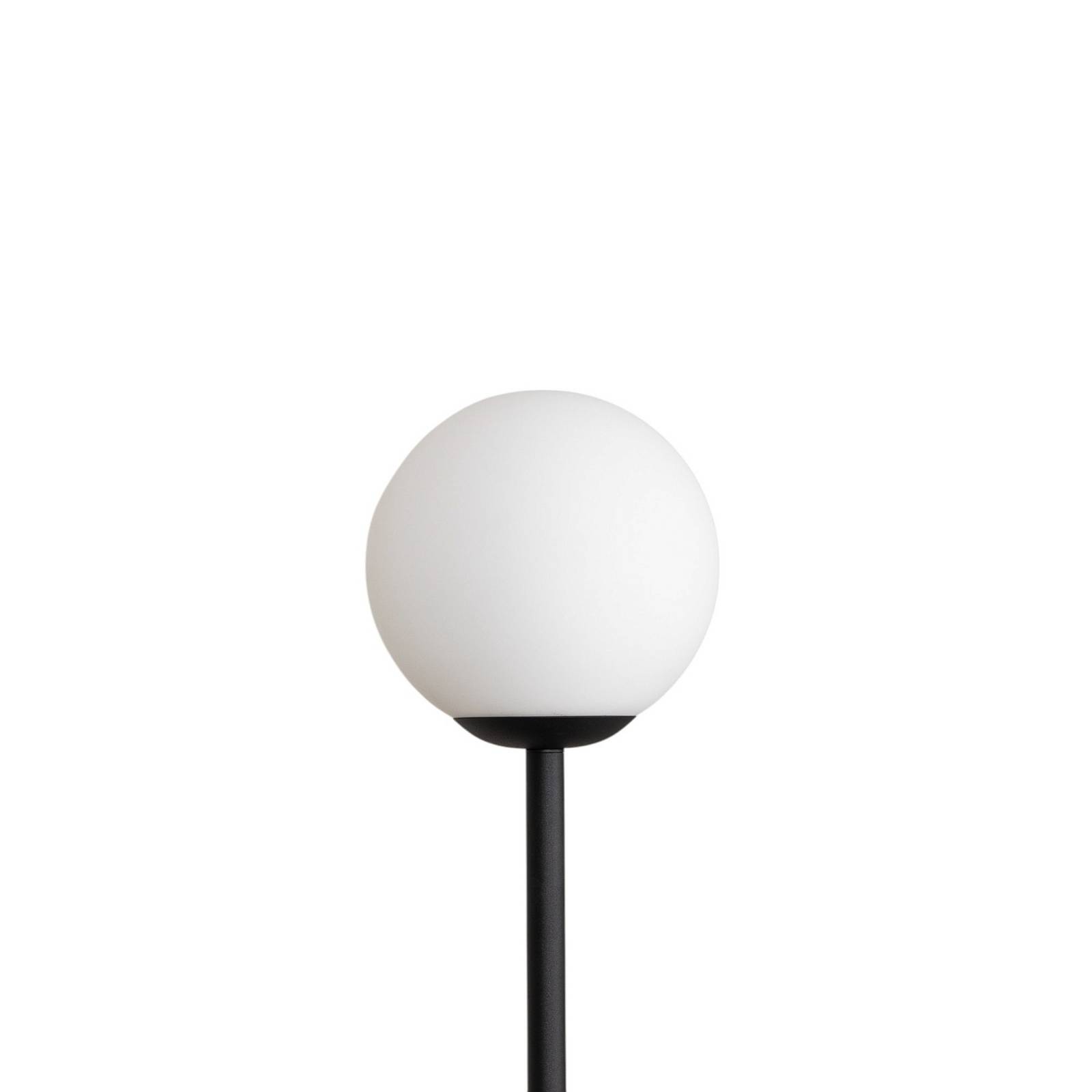Lampa stojąca Joel, metal i szkło, czarna/biała