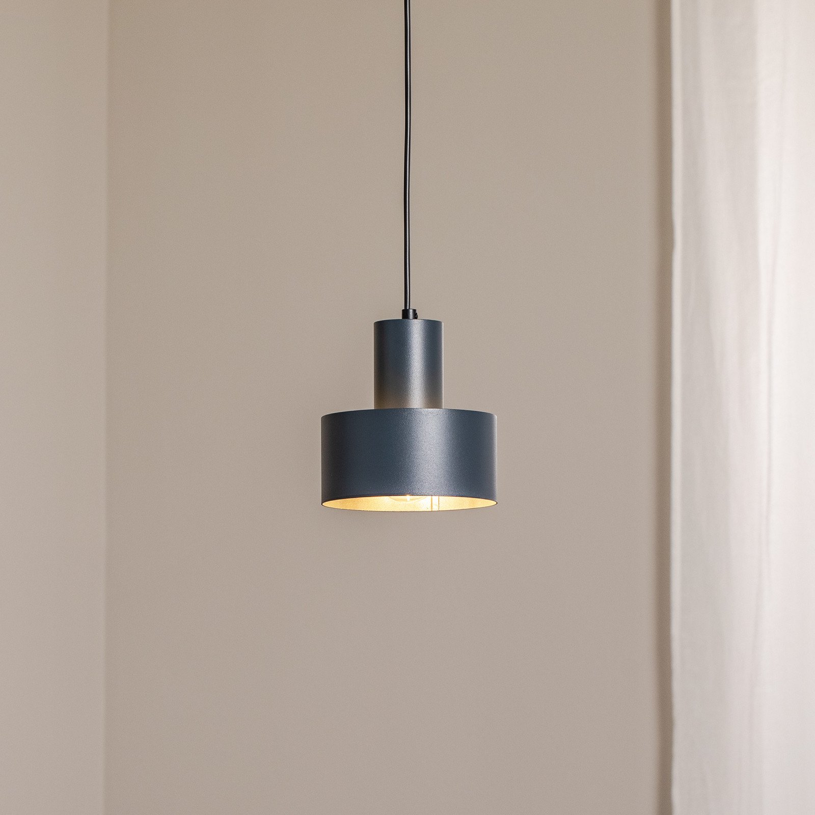 SIGMA Lampă suspendată Rif S antracit 1 bec Ø 15 cm oțel - Camera de zi / sufragerie - Modern - Metal