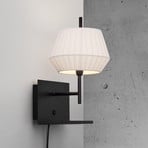 Dicte wall light with USB port and shelf