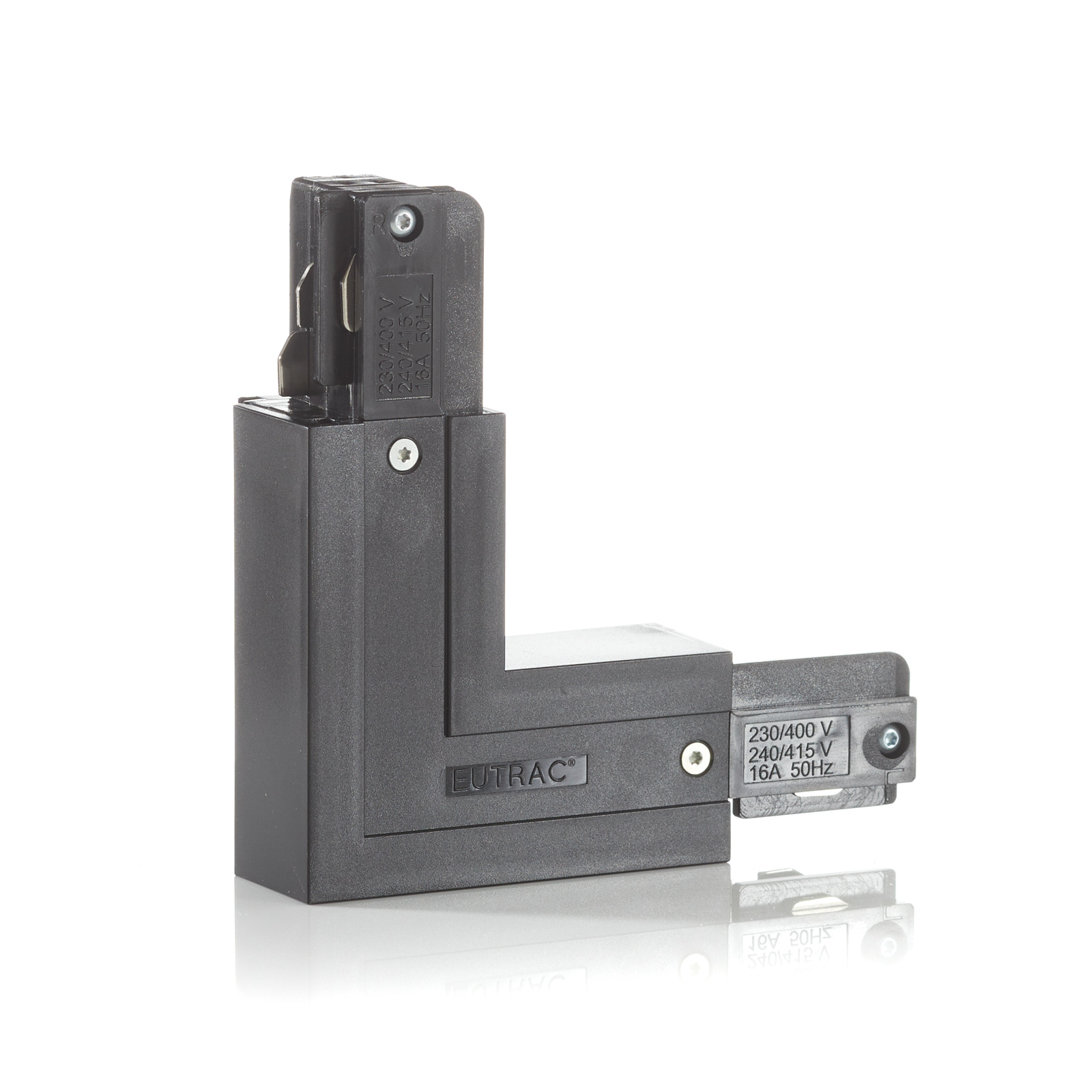 Eutrac L-Verbinder Schutzleiter innen, schwarz