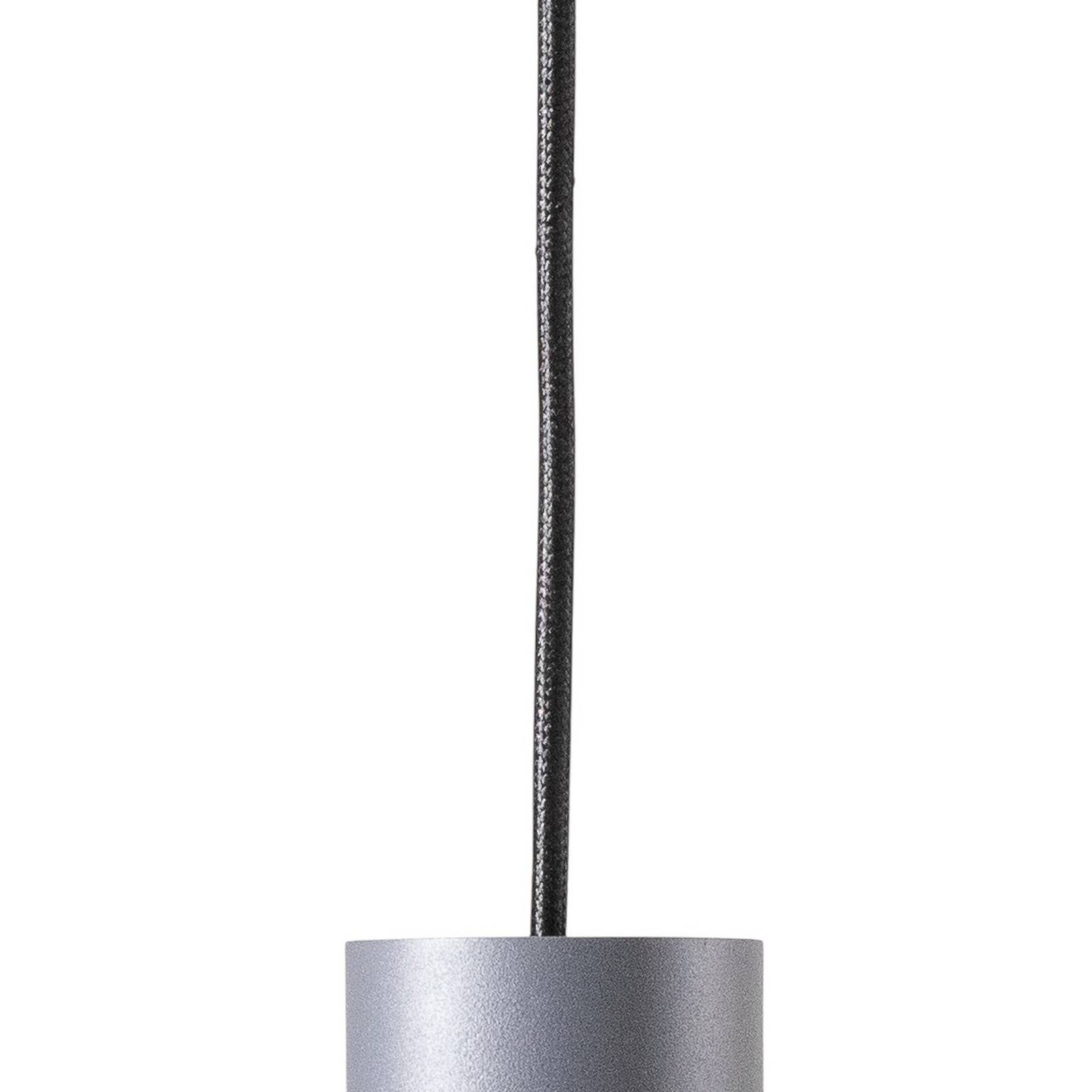 Lampa wisząca Brenta, szary, stal, długość 110 cm, 5-punktowa