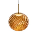 Tom Dixon LED závesné svietidlo Whirl, zlatá, 45 cm, plast, stmievateľné
