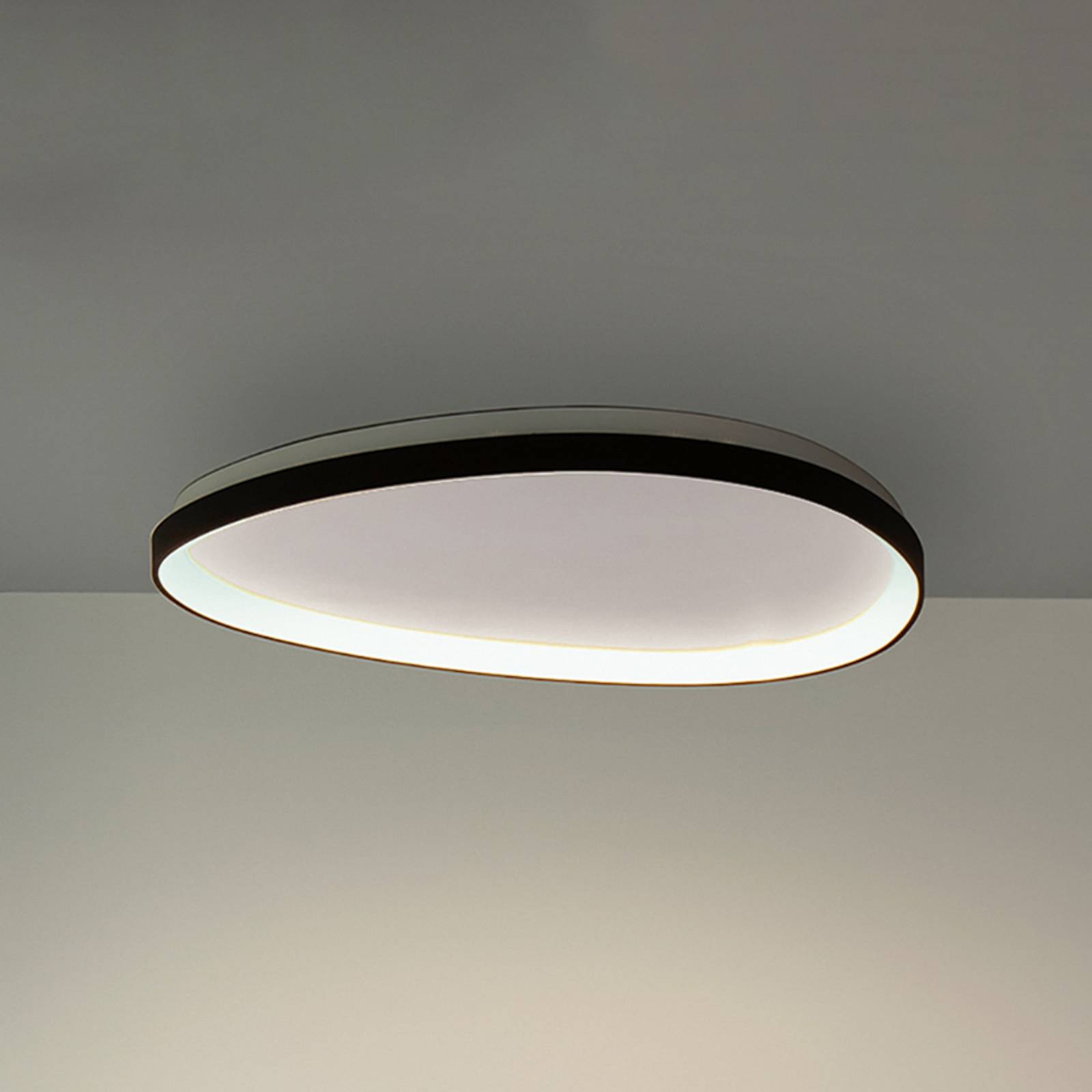 Lampa sufitowa LED IDEAL LUX Gemini, czarna, 61 cm, 2700 K, włącznik/wyłącznik