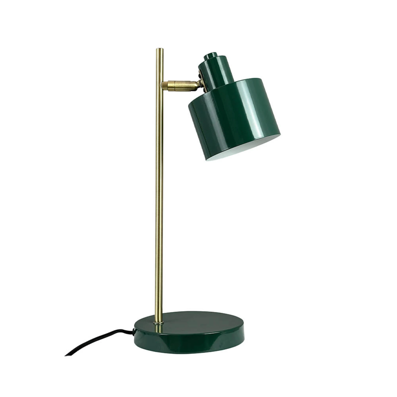 Dyberg Larsen bordslampa Ocean, mörkgrön/mässing, 43 cm